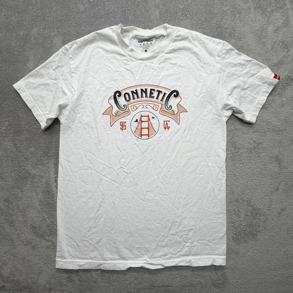 Connetic Shirt Mens Large White San‎ Francisco Golden Gate Bridge Graphic Tee